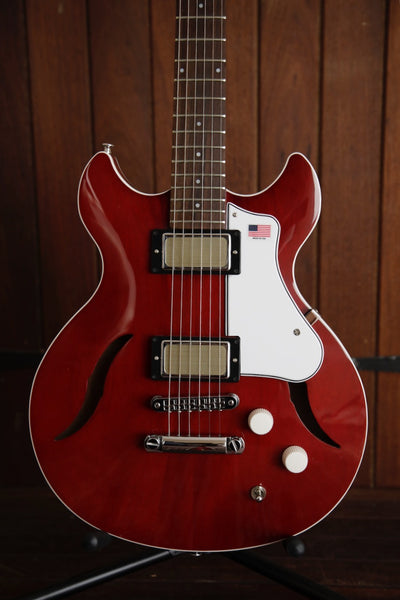 Harmony Comet Semi-Hollow Electric Guitar Trans Red