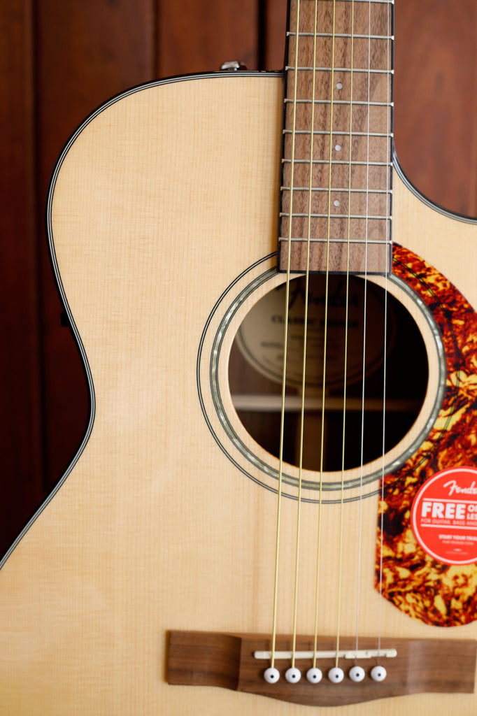 Fender CC-140SCE Cutaway Concert Acoustic-Electric Guitar + Case
