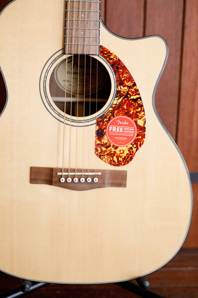 Fender CC-140SCE Cutaway Concert Acoustic-Electric Guitar + Case