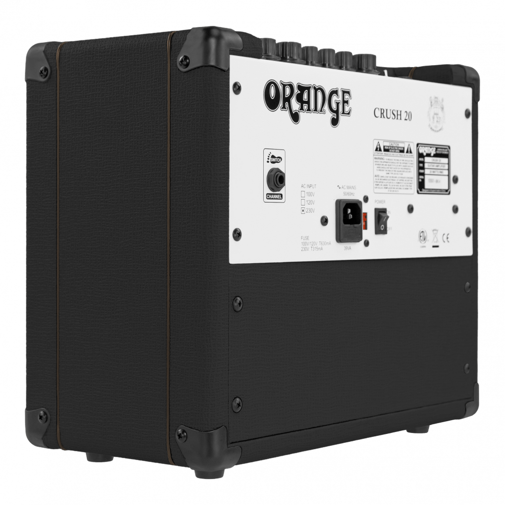 Orange Amplifiers Crush 20RT BK Black 20W 1x8 w/ Reverb & Tuner Guitar Combo Amp