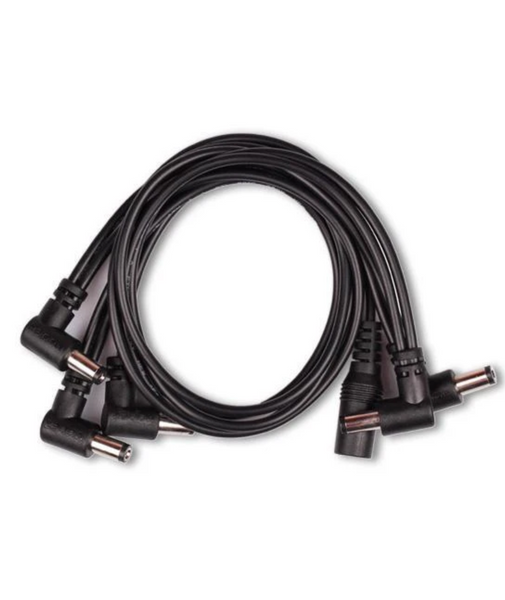 Mooer 5-Plug DC Daisy Chain Pedal Power Cable (Right-Angle Plugs)