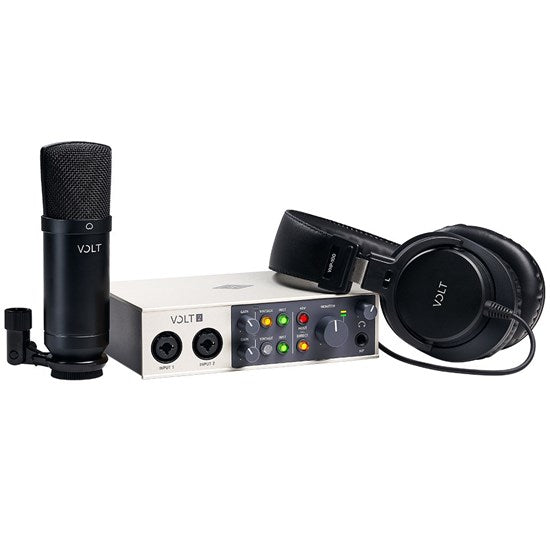 Universal Audio Volt 2 Pack 2-In/2-Out USB 2.0 Interface w/ Condenser Mic & Headphones