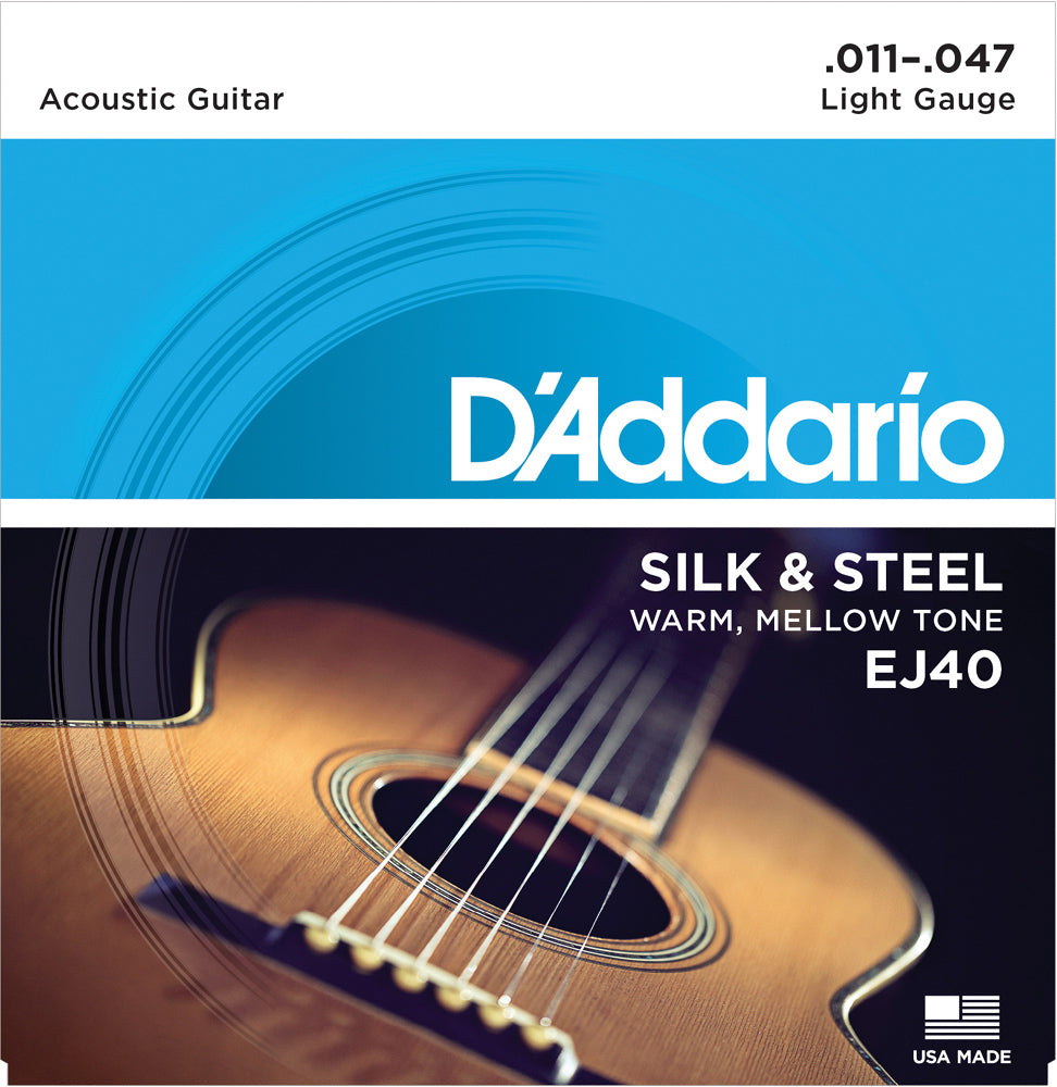 D’Addario EJ40 Silk & Steel Acoustic Guitar Strings