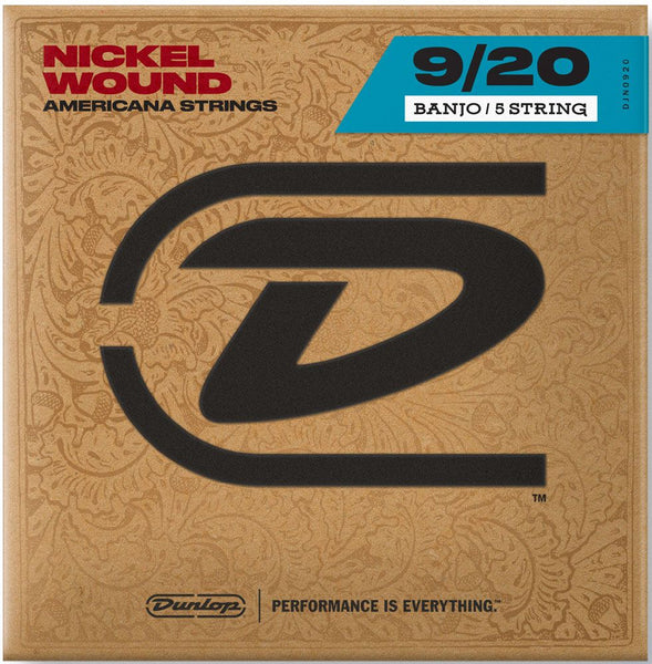 Dunlop Nickel Wound 5-String Banjo Strings DJN0920 Light 9-20