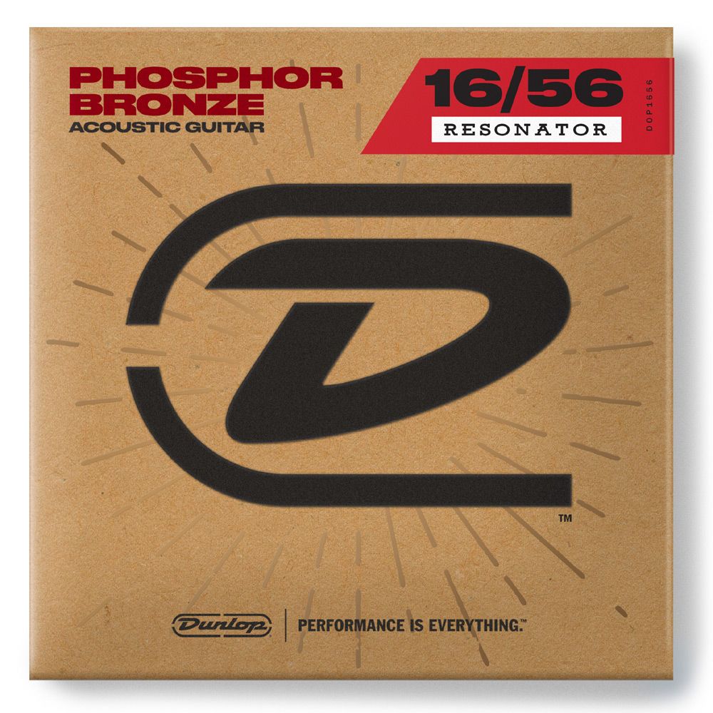 Dunlop Phosphor Bronze Resonator Acoustic Guitar Strings, 16-56
