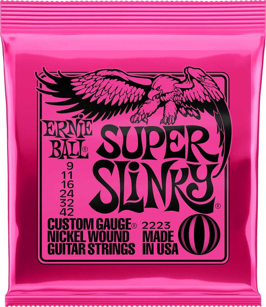 Ernie Ball 9-42 Nickel Super Slinky Electric Guitar Strings 2223