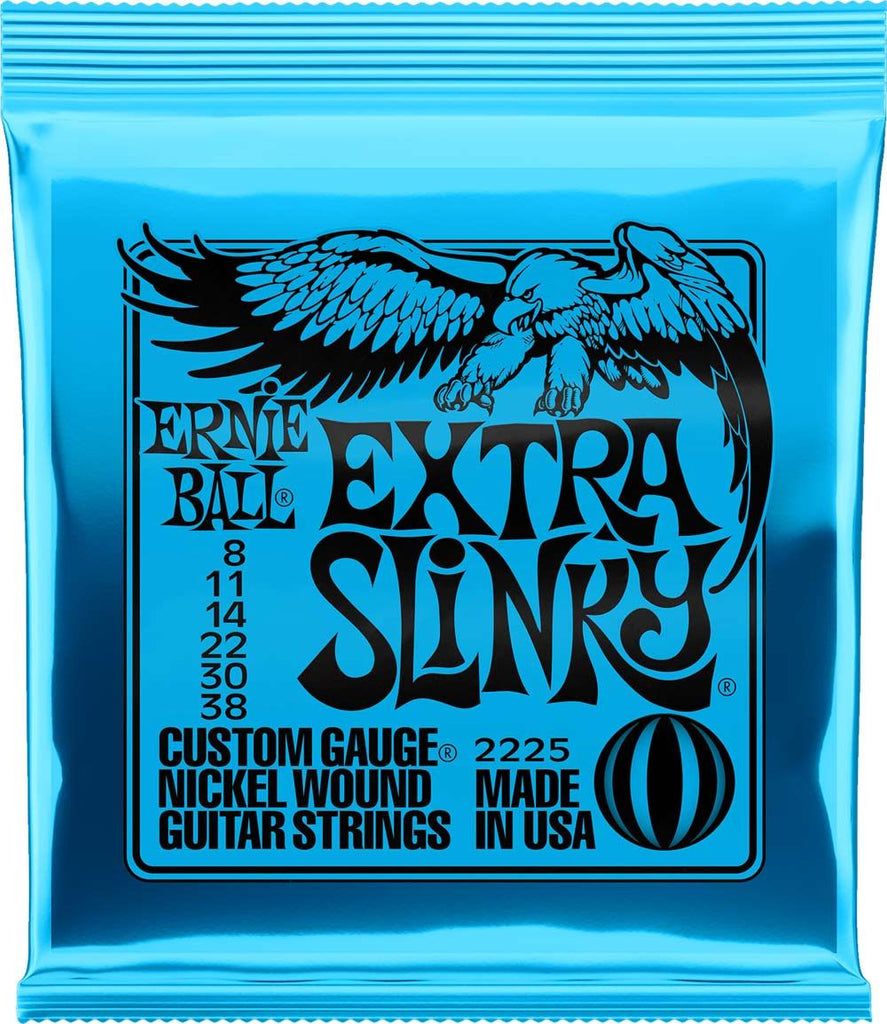 Ernie Ball 8-38 Nickel Extra Slinky Electric Guitar Strings 2225