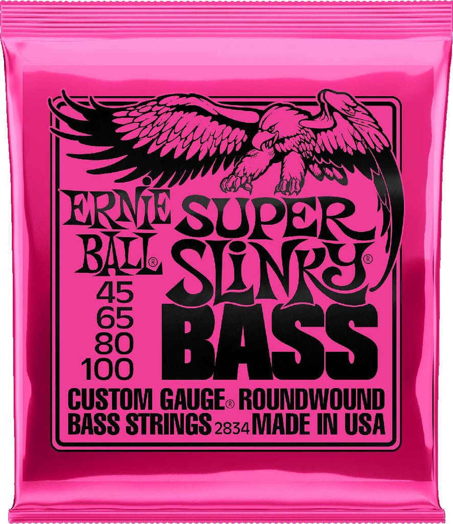 Ernie Ball 45-100 Round Wound Super Slinky Bass Guitar Strings 2834