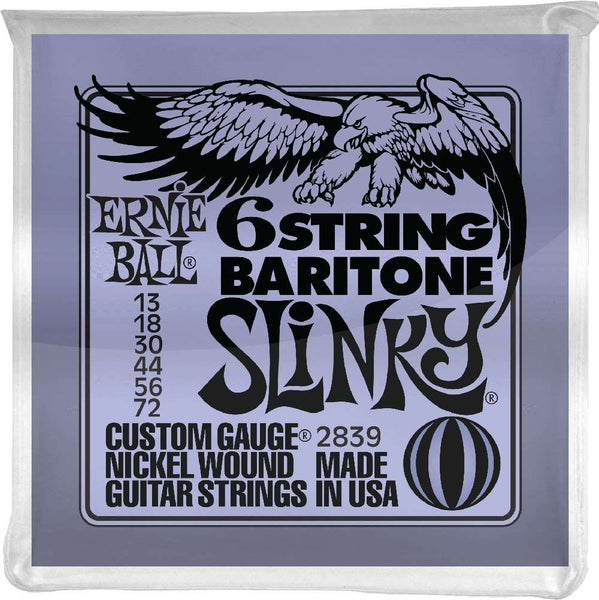 Ernie Ball 13-72 Nickel Baritone Slinky Electric Guitar Strings 2839