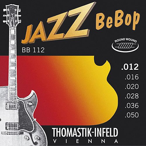 Thomastik Jazz BeBop 12-50 Round Wound Acoustic/Electric Jazz Guitar Strings BB112 Light